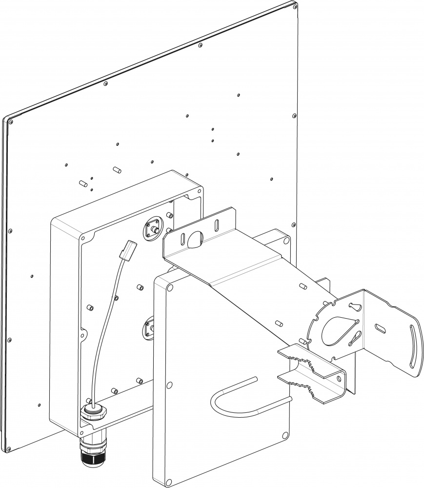 Широкополосная 2G/3G/4G MIMO антенна усилением 20 дБи KAA20-1700/2700 BOX