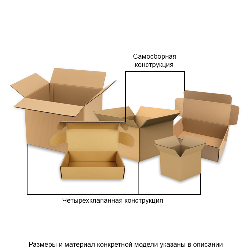 Картонная коробка 75х75х155 