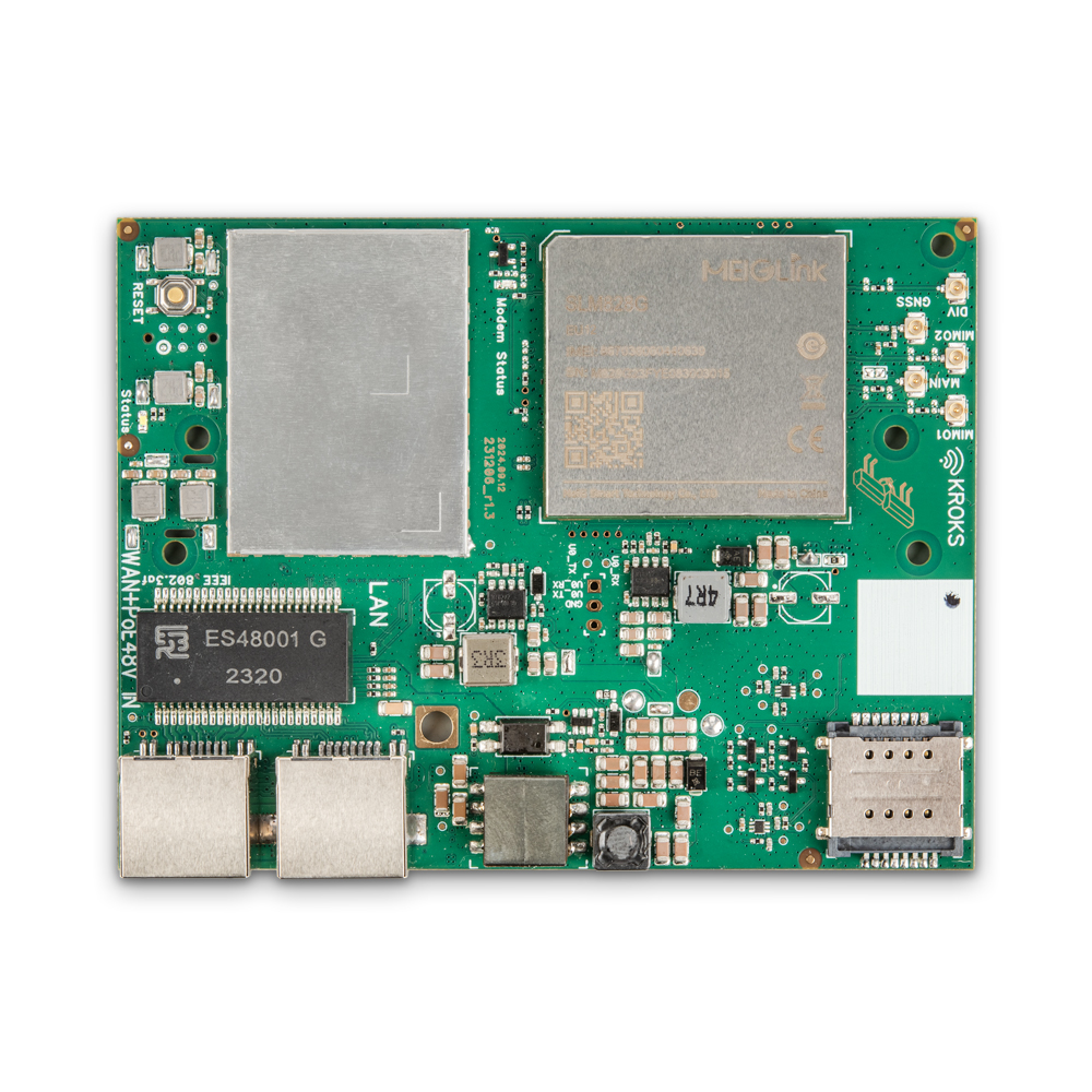 Kroks Rt-Brd m12-Gn гигабитный роутер с модемом LTE cat.12 для установки в гермобокс