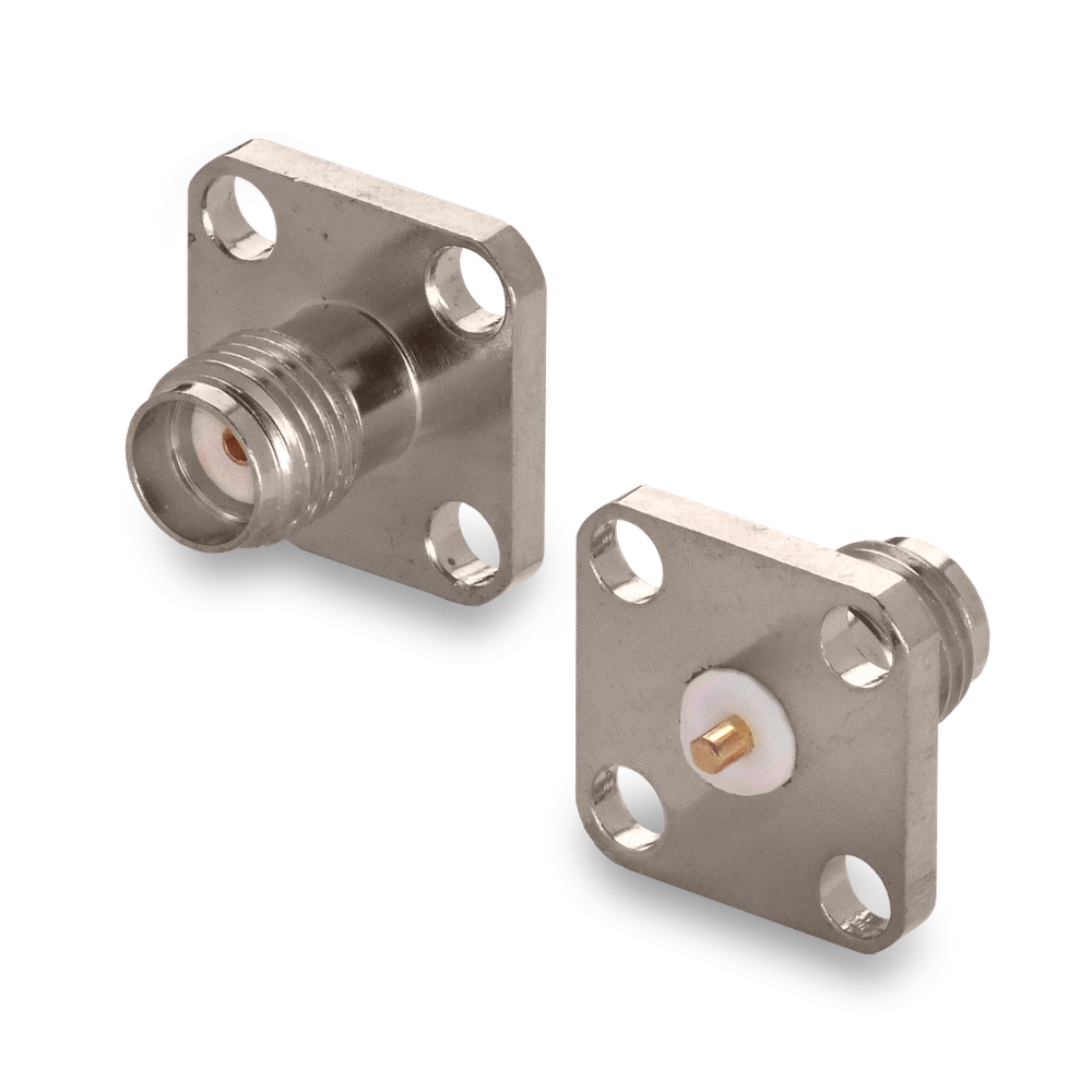 Разъем SMA(female) на кабель, фланцевый, короткий, rev.Y